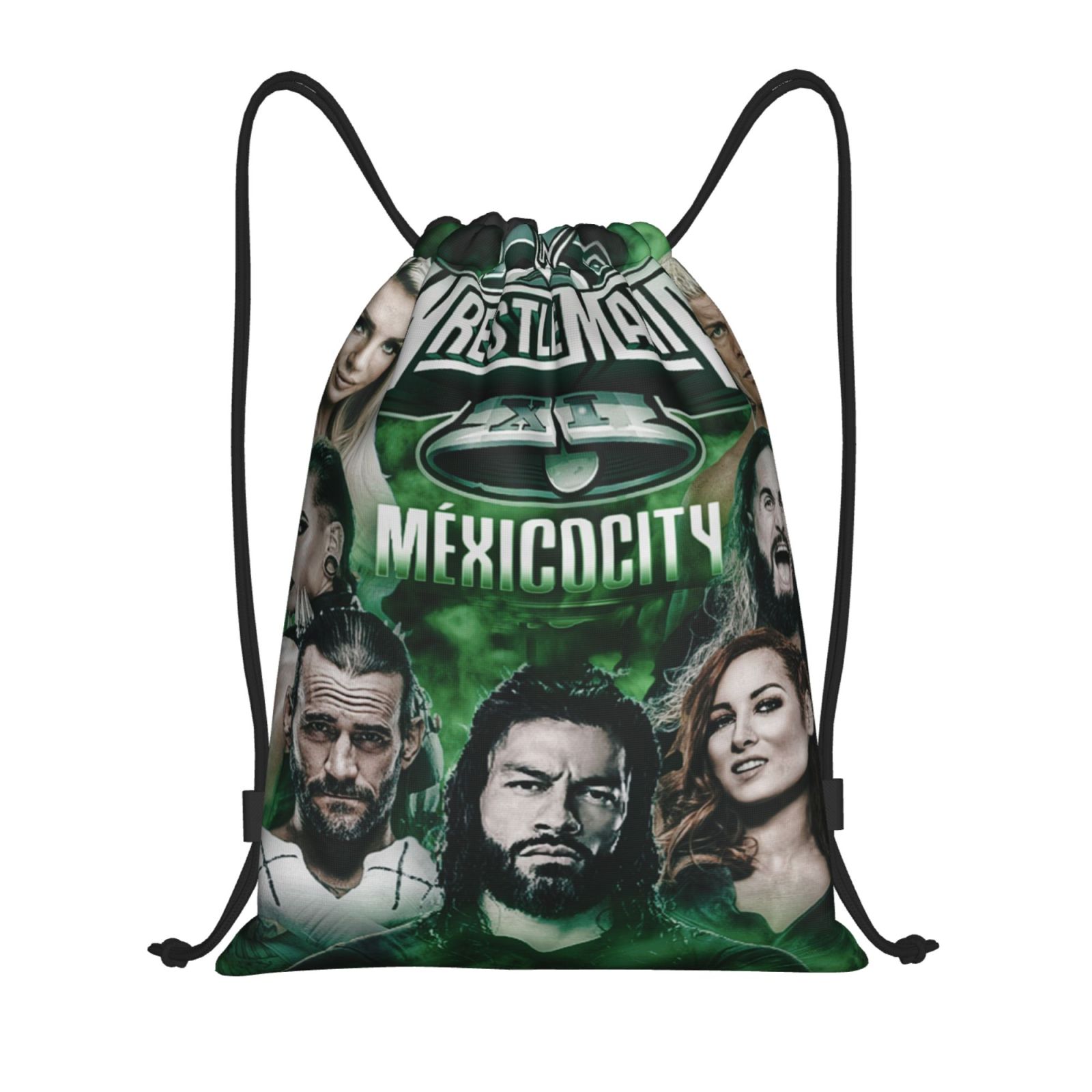 Wwe Drawstring Bag Sports Fitness Bag Waterproof Rope Bag For Training Traveling Hiking Gym Sackpack String Bag For Women Men Small